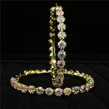 Load image into Gallery viewer, Blinged Out Deluxe Hoop Earrings (assorted colors to choose from)