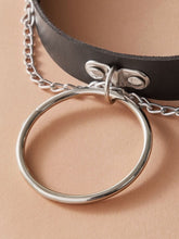 Load image into Gallery viewer, "Chained Up" Black Leather Jewelry Set
