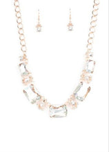 Load image into Gallery viewer, "Flawlessly Famous" and Multicolor Bling Necklace and Earrings.