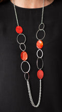 Load image into Gallery viewer, Kaleidoscope Coasts Red Necklace and Earrings