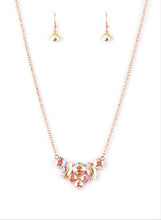 Load image into Gallery viewer, "Lavishly Loaded" Copper Iridescent Necklace and Earrings.