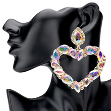 Load image into Gallery viewer, Open Hearted Heart Earrings (Assorted Colors)