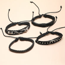 Load image into Gallery viewer, Infinity and Beyond Black Unisex Bracelet Set (set of 4)
