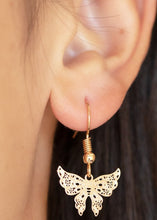 Load image into Gallery viewer, Bountiful Butterflies Gold Butterfly Necklace and Earrings