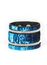 Load image into Gallery viewer, "MERMAID Service" Pink/Blue Sequin Wrap Bracelet