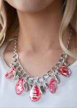 Load image into Gallery viewer, Chroma Drama Red Necklace and Earrings