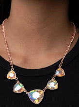 Load image into Gallery viewer, Cosmic Constellations Copper and Multicolor Necklace and Earrings