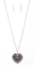 Load image into Gallery viewer, "Doting Devotion" Pink Heart Necklace and Earrings