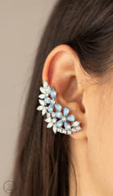 Load image into Gallery viewer, "Garden Party Powerhouse" Light Blue Ear Crawler Earrings