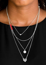 Load image into Gallery viewer, Gypsy Heart Red Necklace and Earrings