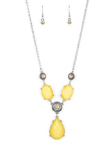 Load image into Gallery viewer, Heirloom Hideaway Yellow Necklace and Earrings