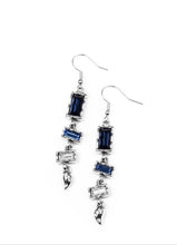 Load image into Gallery viewer, Modern Day Artifact Blue Earrings