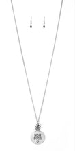Load image into Gallery viewer, Mom Boss Silver Necklace and Earrings