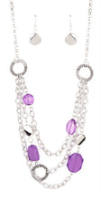 Load image into Gallery viewer, Oceanside Spa Purple Necklace and Earrings