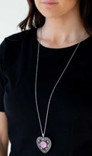 Load image into Gallery viewer, One Heart Pink Necklace and Earrings