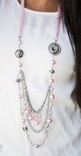 Load image into Gallery viewer, All The Trimmings Light Pink Necklace and Earrings