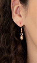 Load image into Gallery viewer, Poshly Petite Gold and Pearl Necklace and Earrings