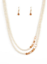 Load image into Gallery viewer, Poshly Petite Gold and Pearl Necklace and Earrings
