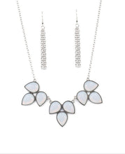 Load image into Gallery viewer, Prairie Fairytale White Necklace and Earrings