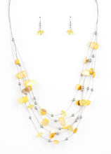 Load image into Gallery viewer, Prismatic Pebbles Yellow Necklace and Earrings
