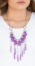 Load image into Gallery viewer, Roaring Riviera Purple Necklace Earrings