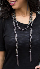 Load image into Gallery viewer, SCARFed for Attention Black (Gunmetal) Necklace and Earrings