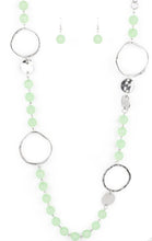 Load image into Gallery viewer, Sea Glass Wanderer Green Necklace and Earrings