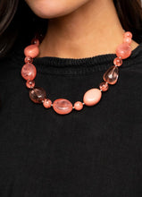 Load image into Gallery viewer, Staycation Stunner Orange Necklace and Earrings