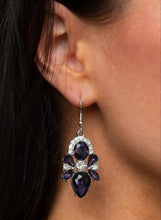 Load image into Gallery viewer, Stunning Starlet Purple Bling Earrings