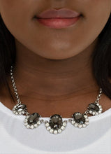 Load image into Gallery viewer, The Queen Demands It Silver Necklace and Earrings