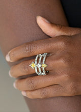 Load image into Gallery viewer, Triple Throne Twinkle Yellow Ring