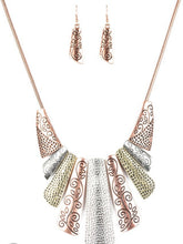 Load image into Gallery viewer, Untamed Mixed Metal Necklace and Earrings