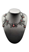 Load image into Gallery viewer, &quot;Black Widow&quot; Necklace and Earring Black Jewelry set
