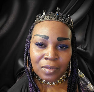 Black Bling Queen Head Crown
