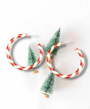 Load image into Gallery viewer, &quot;Candy Cane&quot; Hoop Earrings
