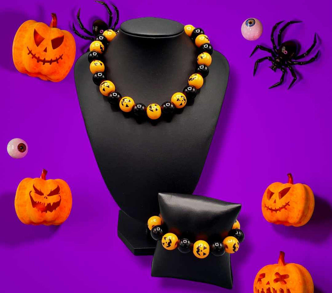 Pumpkin Spice Necklace and Bracelet