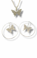 Load image into Gallery viewer, &quot;Butterfly Kisses&quot; Necklace and Earrings Jewelry Set
