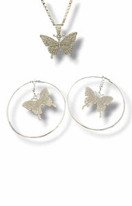 "Butterfly Kisses" Necklace and Earrings Jewelry Set