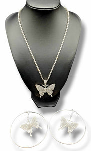 "Butterfly Kisses" Necklace and Earrings Jewelry Set