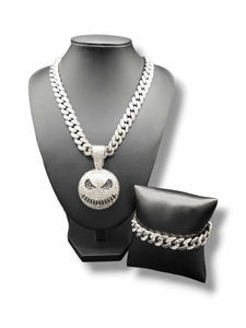 "Jacked Up-Scale" Necklace and Bracelet Stainless Steel Jewelry set