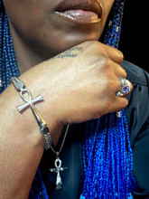 Load image into Gallery viewer, "Eternal Wings" Necklace and Bracelet Jewelry Set (Choose black or silver)
