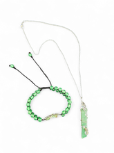 Load image into Gallery viewer, "Green Abundance" Necklace and Bracelet Jewelry Set
