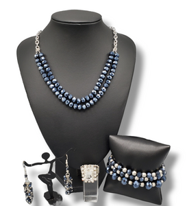 "May The FIERCE Be With You" Blue Jewelry Set