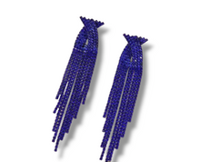 Load image into Gallery viewer, Royal Blue Waterfall Earrings
