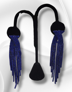 Royal Blue Waterfall Earrings