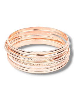 "Stackable Shimmer" Copper Bracelets