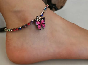 Flutter Free Butterfly Anklet (Two colors to choose from)