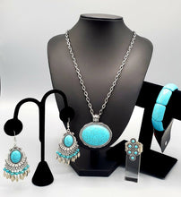 Load image into Gallery viewer, Sedimentary Colors Turquoise and Silver Custom Set
