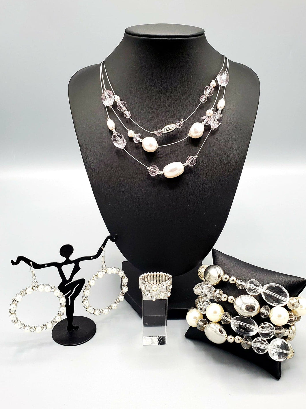 Pacific Pageantry Silver, Bling, and Pearl Custom Set