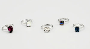 "Assorted Colors and Shapes" Starlet Shimmer (Kids) Rings (Set of 5)